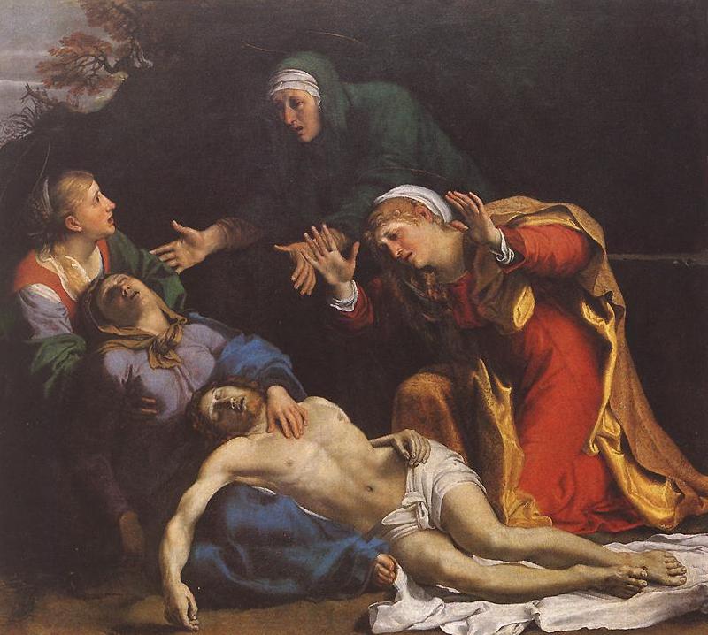CARRACCI, Annibale Lamentation of Christ df France oil painting art